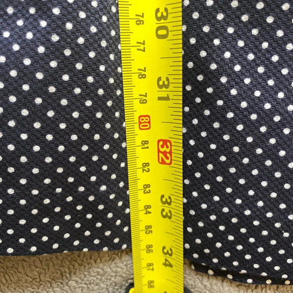 TOMMY Hilfiger Double Breasted Polka Dot Belted Trench Coat Navy & White Size L - Picture 11 of 12